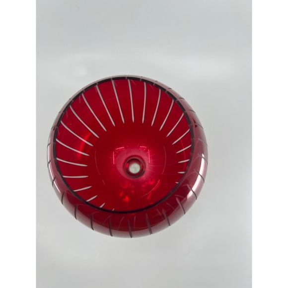 3 Pce VNTG Cherry Red Mikasa Wine Goblets Valentine's Polka Dot Striped Frosted - Picture 8 of 8